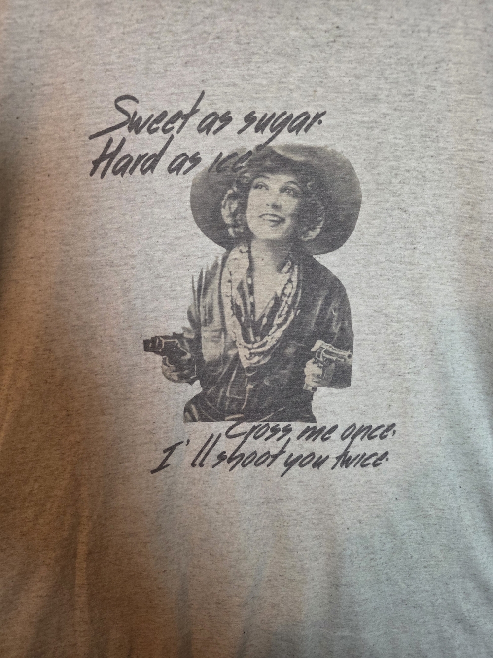 Bella Canvas Graphic Tee XL Heather Oatmeal Cowgirl Sweet As Sugar